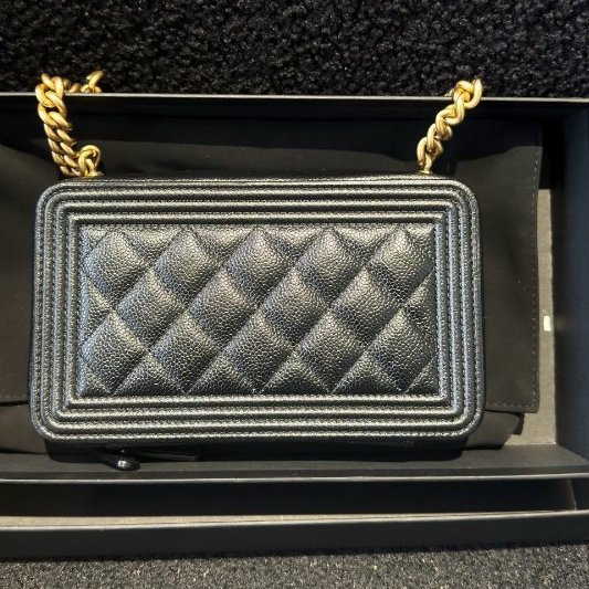 芯片款 香奈兒Leboy WOC黑金-7