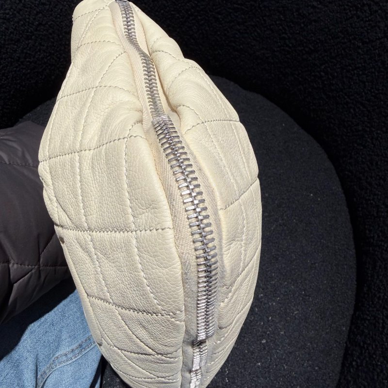 香奈兒Chanel奶油白色大雙C鏈條單肩托特包-9