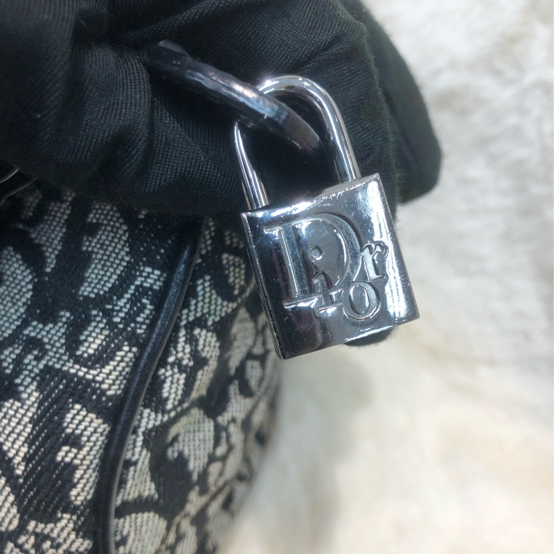 Dior 老花黑色Mini波士頓 XB906-5