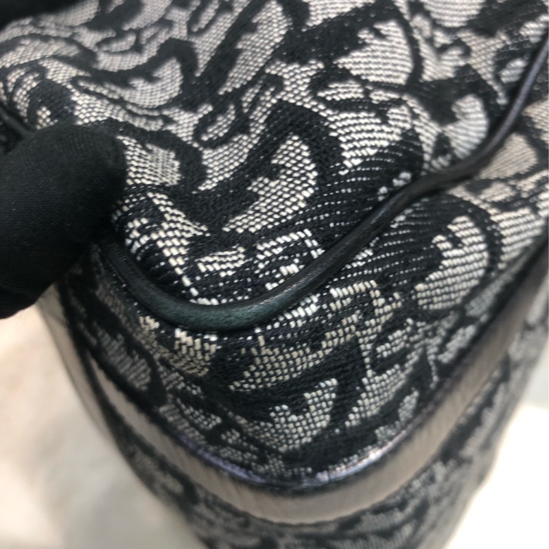 Dior 老花黑色Mini波士頓 XB906-8