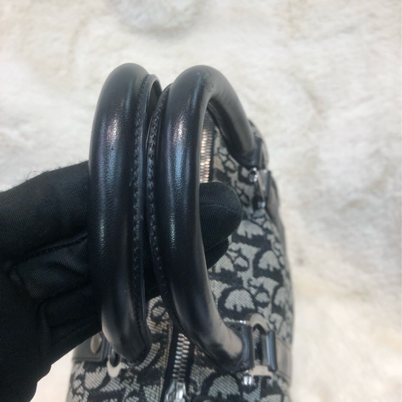 Dior 老花黑色Mini波士頓 XB906-13