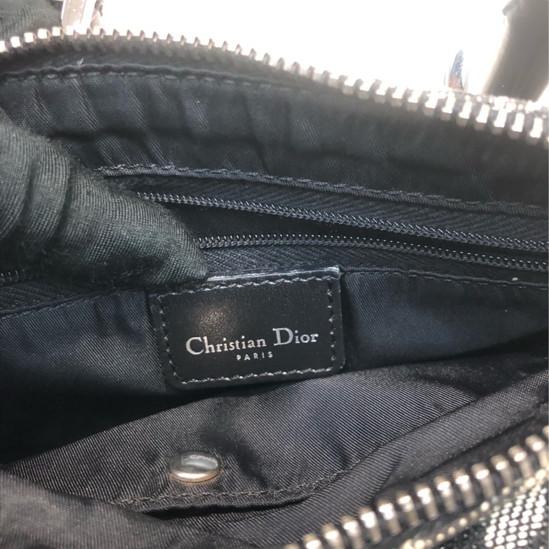 Dior 老花黑色Mini波士頓 XB906-16