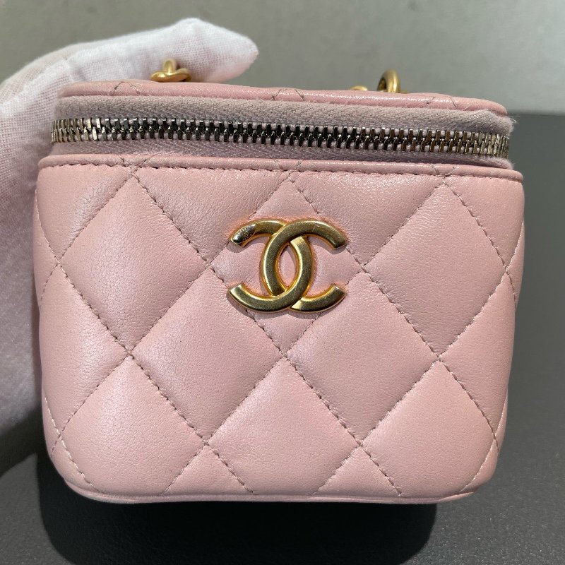 Chanel香奈兒山茶花櫻花粉迷你小盒子化粧盒-6