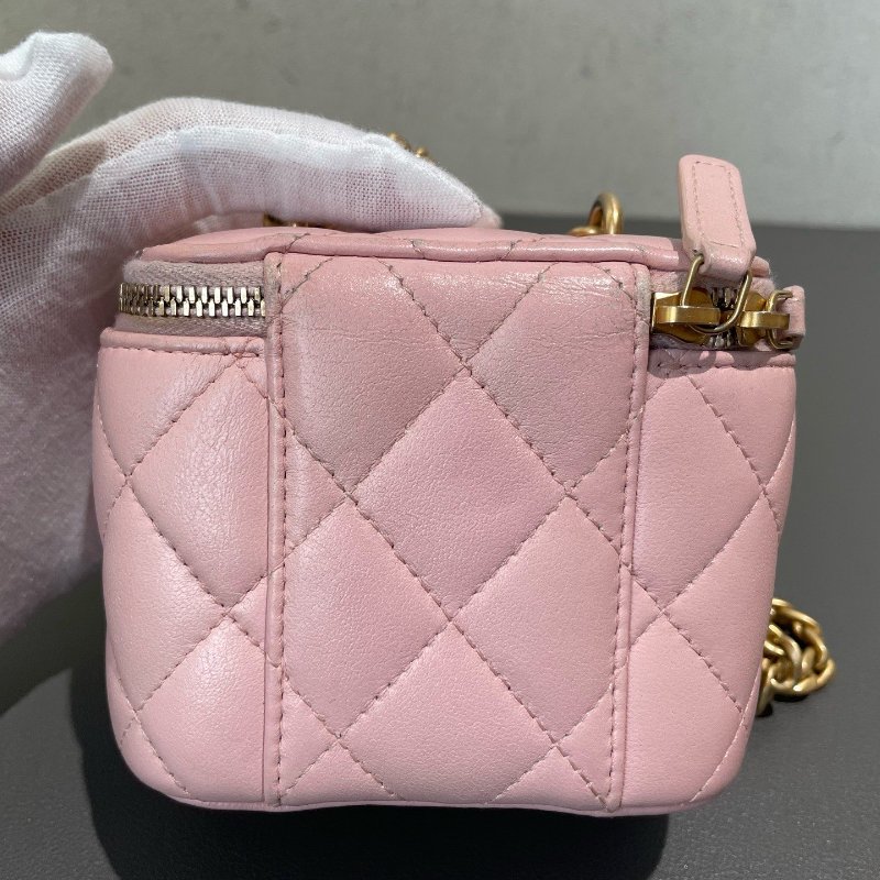 Chanel香奈兒山茶花櫻花粉迷你小盒子化粧盒-7