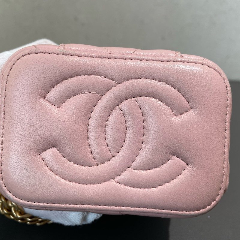 Chanel香奈兒山茶花櫻花粉迷你小盒子化粧盒-8