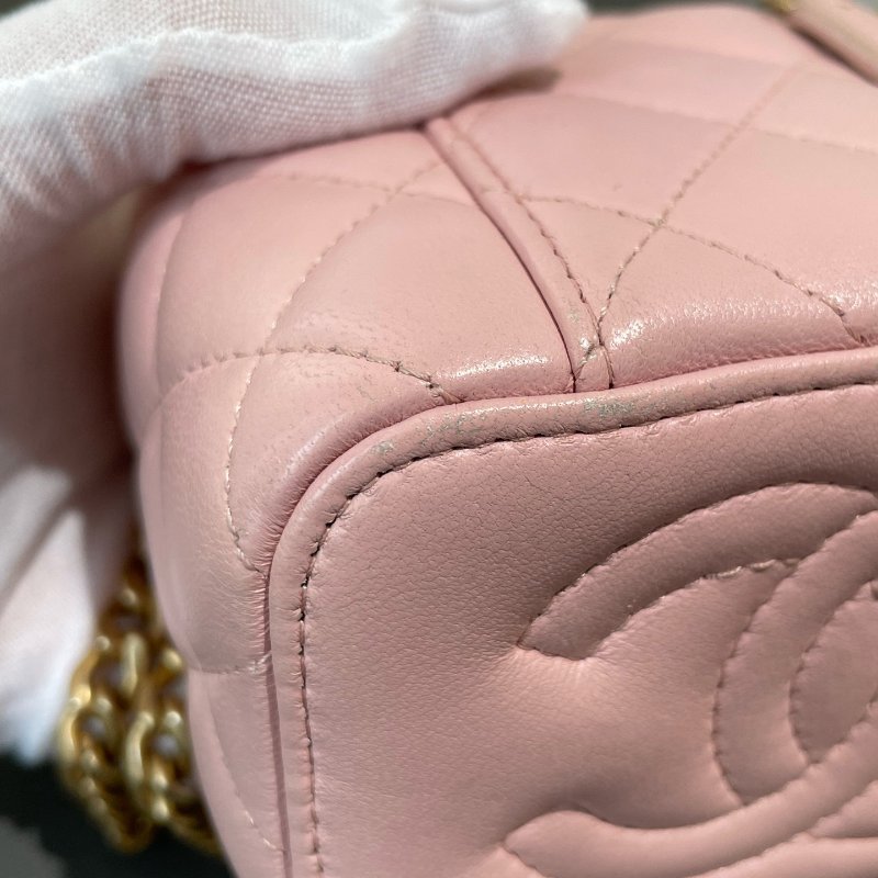 Chanel香奈兒山茶花櫻花粉迷你小盒子化粧盒-11