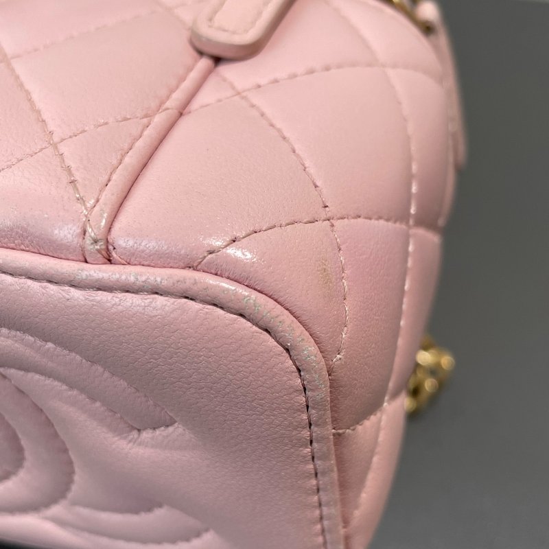 Chanel香奈兒山茶花櫻花粉迷你小盒子化粧盒-12