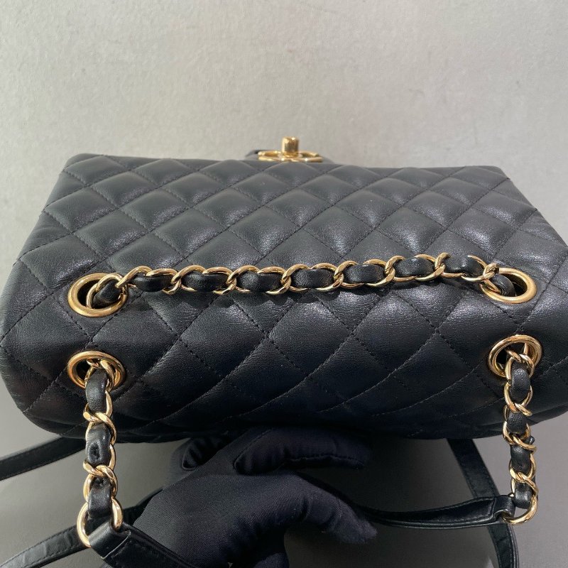 Chanel香奈兒薩爾茨堡黑金雙肩包-4