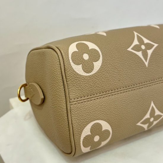 Louis Vuitton斑鳩灰牛皮壓紋Speedy20-5