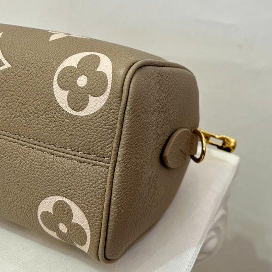 Louis Vuitton斑鳩灰牛皮壓紋Speedy20-6