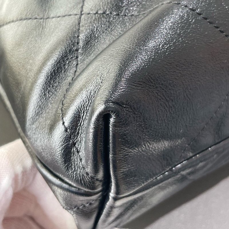 閒置新 Chanel香奈兒22bag黑銀垃圾袋中號芯片款-9