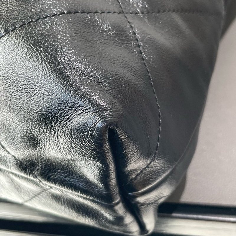 閒置新 Chanel香奈兒22bag黑銀垃圾袋中號芯片款-11