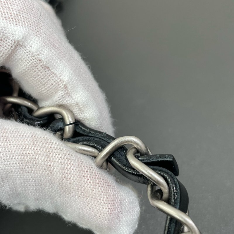 閒置新 Chanel香奈兒22bag黑銀垃圾袋中號芯片款-21