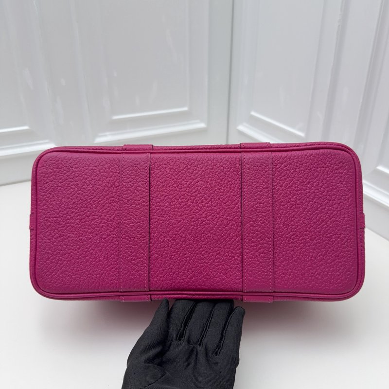 愛馬仕Hermes花園30手拎包 玫瑰紫色銀扣-4