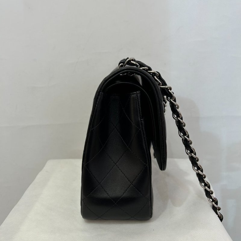 Chanel黑銀羊皮COCO FLAP JUMBO 30cm-3