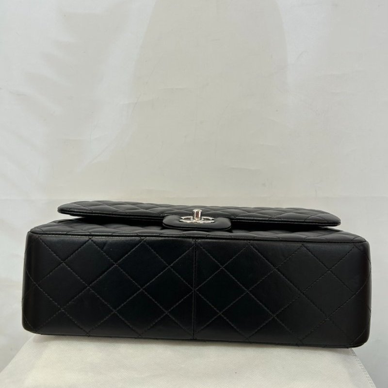 Chanel黑銀羊皮COCO FLAP JUMBO 30cm-4