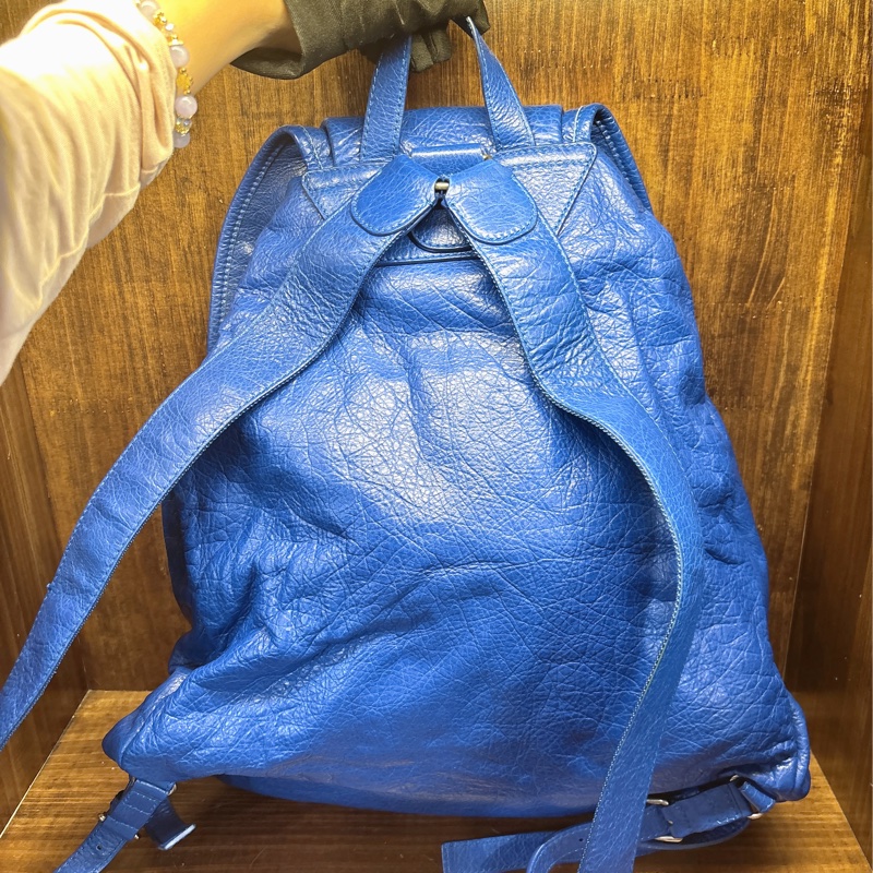 Balenciaga 藍色皮革背包-1