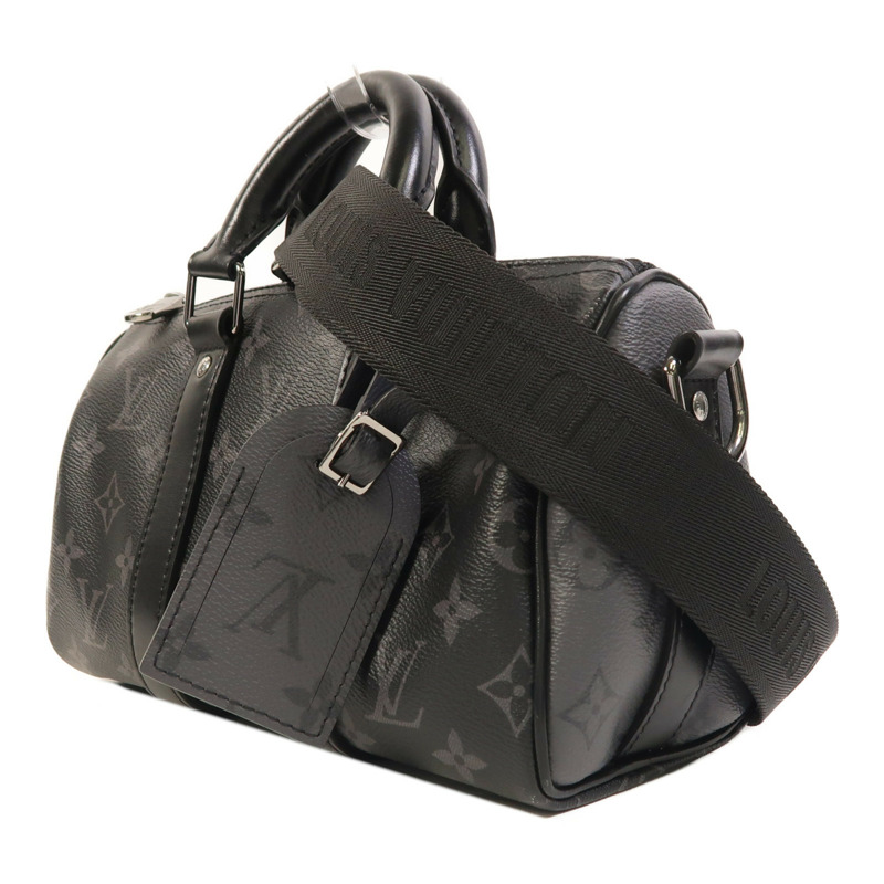 LOUIS VUITTON Monogram Eclipse Keepall Bandouliere 25手挽肩背兩用袋-2