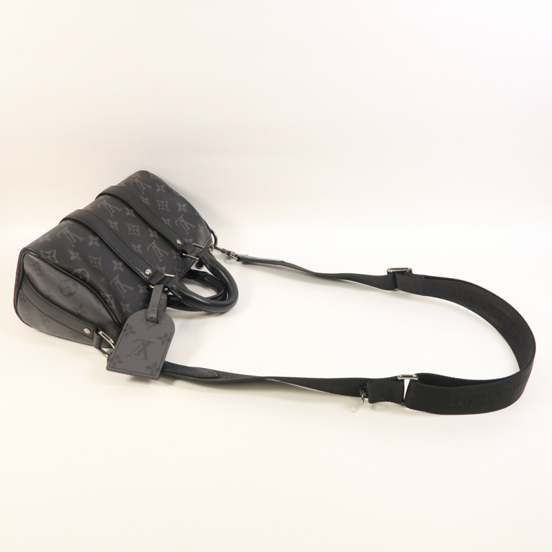 LOUIS VUITTON Monogram Eclipse Keepall Bandouliere 25手挽肩背兩用袋-6