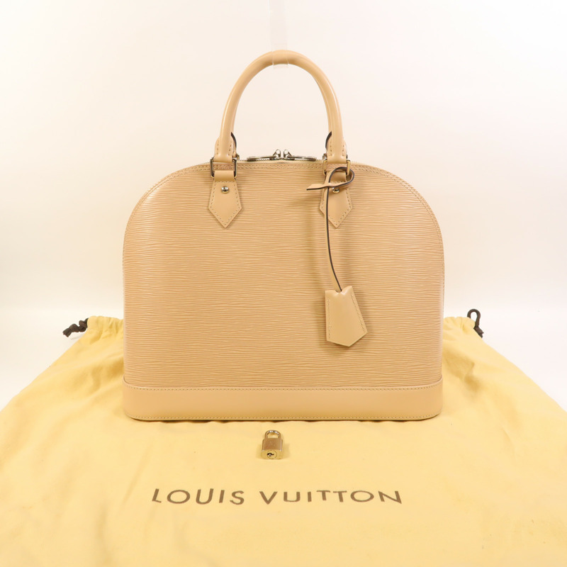 LOUIS VUITTON Epi Alma MM銀扣手挽袋-8