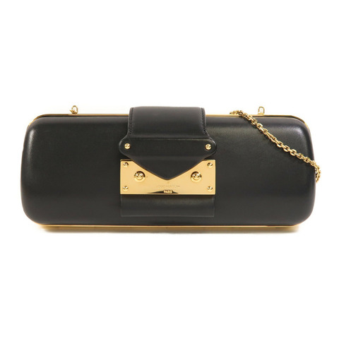 LOUIS VUITTON 牛皮皮革Chain Shoulder金扣鏈帶肩背袋