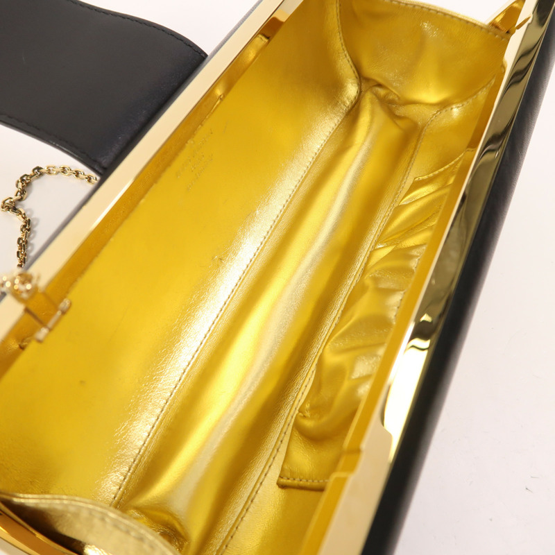 LOUIS VUITTON 牛皮皮革Chain Shoulder金扣鏈帶肩背袋-4