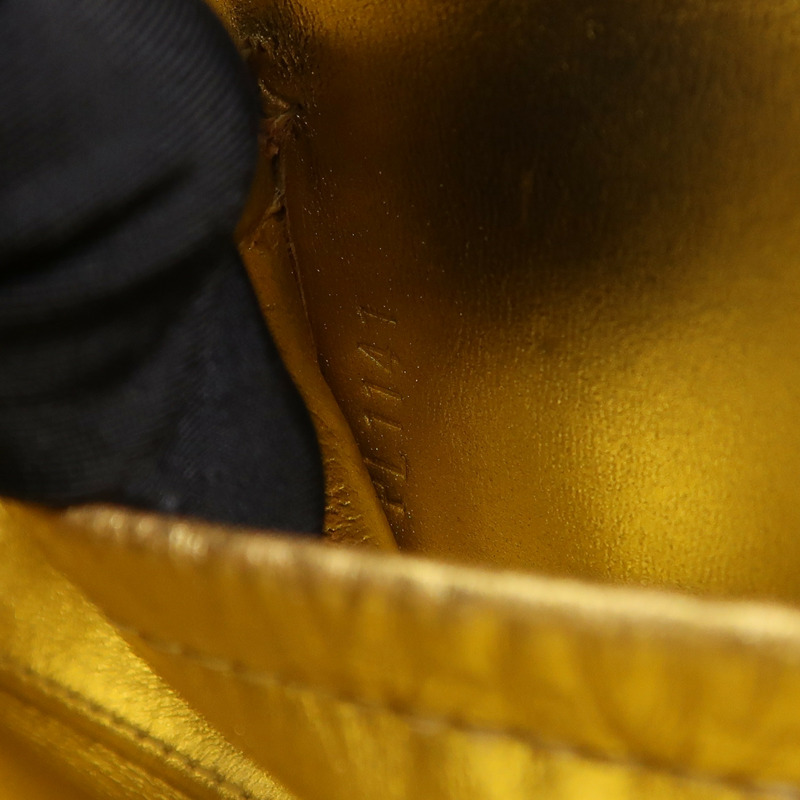 LOUIS VUITTON 牛皮皮革Chain Shoulder金扣鏈帶肩背袋-7