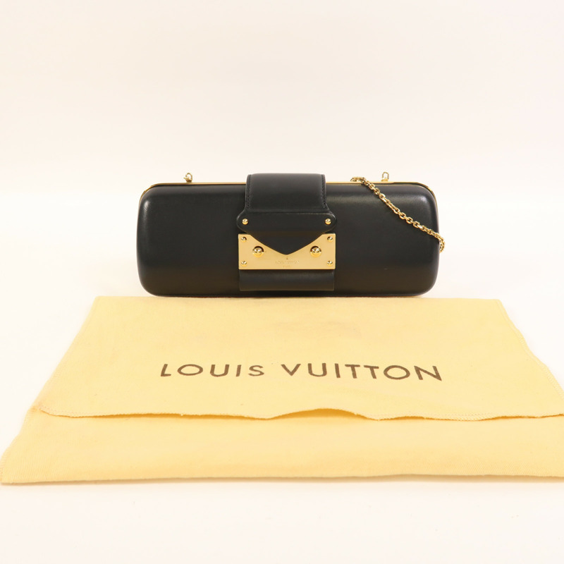 LOUIS VUITTON 牛皮皮革Chain Shoulder金扣鏈帶肩背袋-9