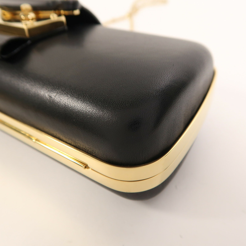 LOUIS VUITTON 牛皮皮革Chain Shoulder金扣鏈帶肩背袋-10