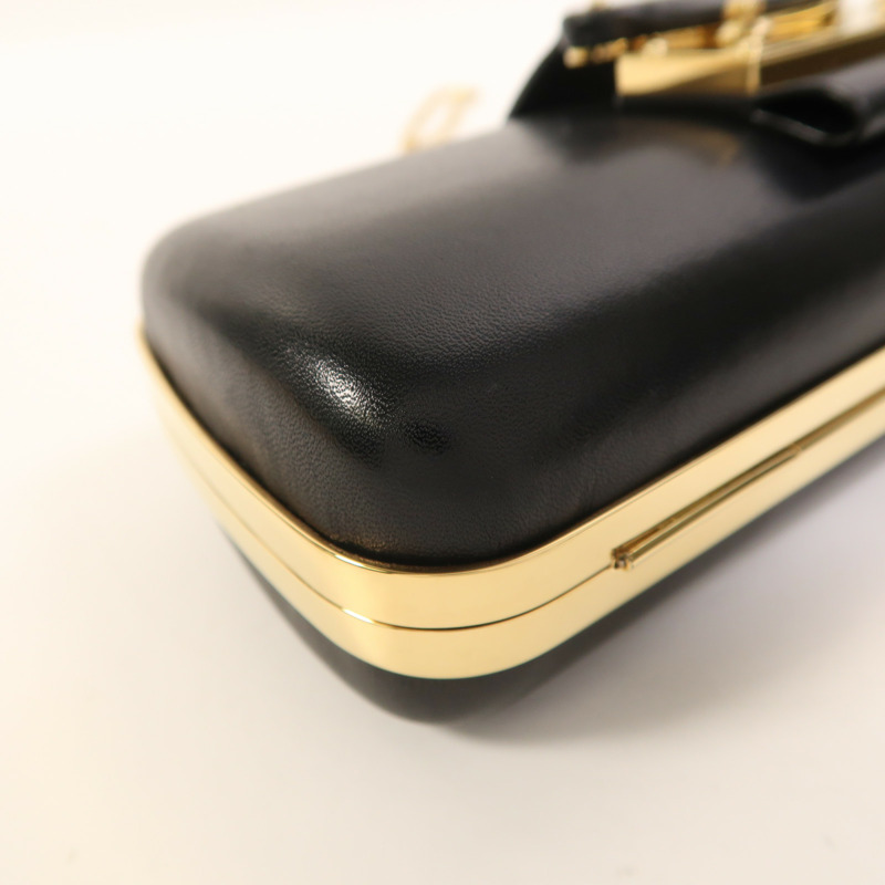 LOUIS VUITTON 牛皮皮革Chain Shoulder金扣鏈帶肩背袋-11