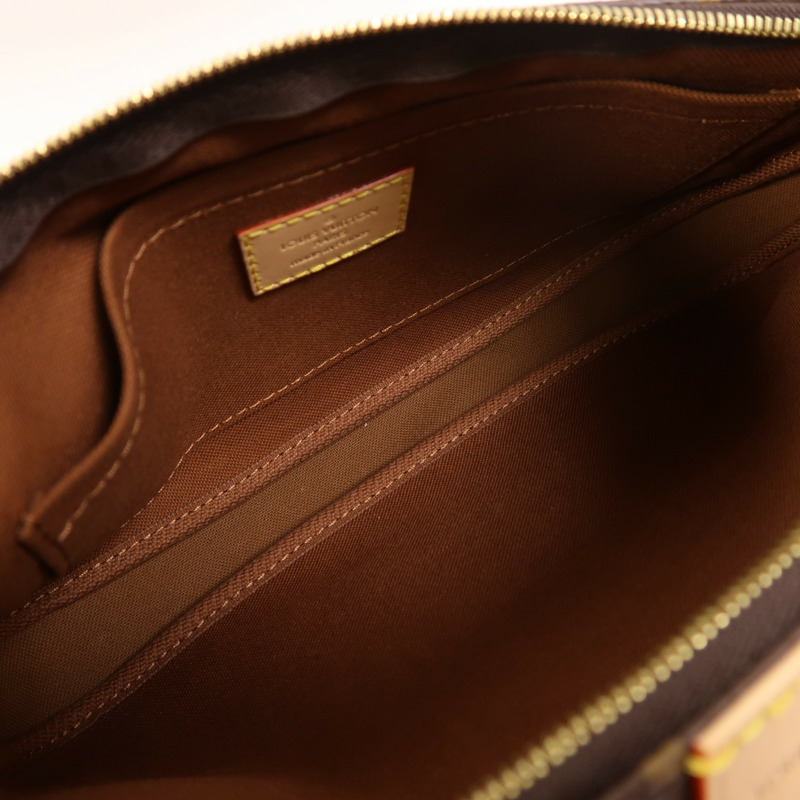 LOUIS VUITTON Monogram Multi Pochette Accessoires金扣手挽肩背兩用袋棕色-4
