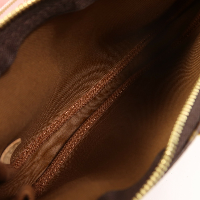 LOUIS VUITTON Monogram Multi Pochette Accessoires金扣手挽肩背兩用袋棕色-5