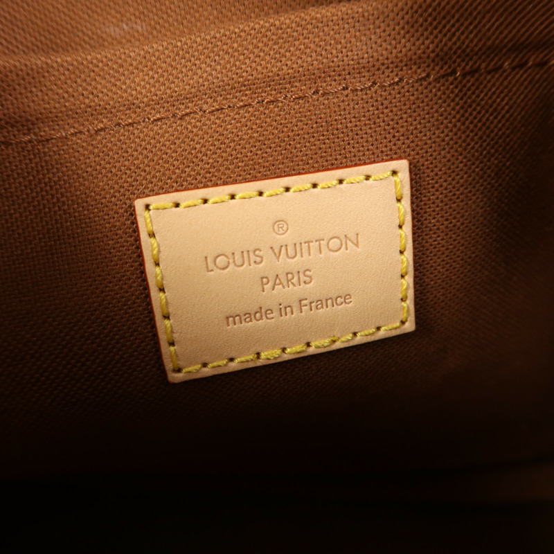 LOUIS VUITTON Monogram Multi Pochette Accessoires金扣手挽肩背兩用袋棕色-6