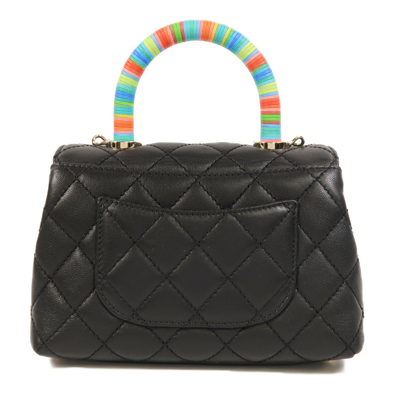 CHANEL 羊皮皮革Mini Coco Handle金扣手挽肩背兩用袋-1