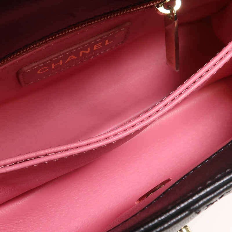 CHANEL 羊皮皮革Mini Coco Handle金扣手挽肩背兩用袋-4