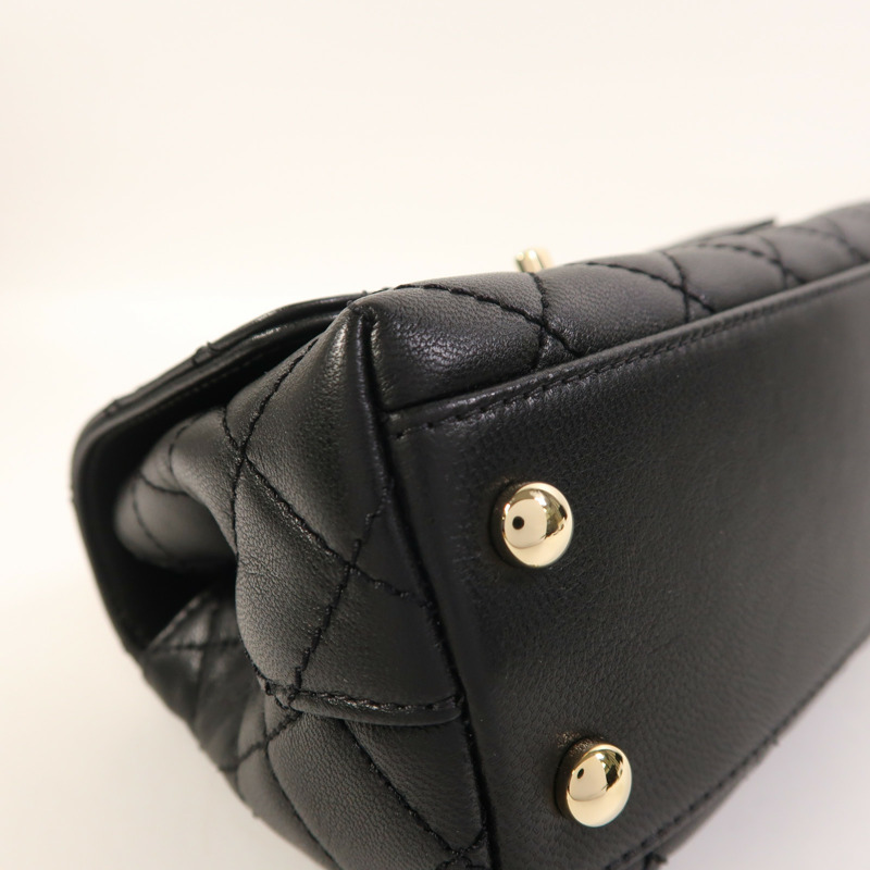 CHANEL 羊皮皮革Mini Coco Handle金扣手挽肩背兩用袋-12