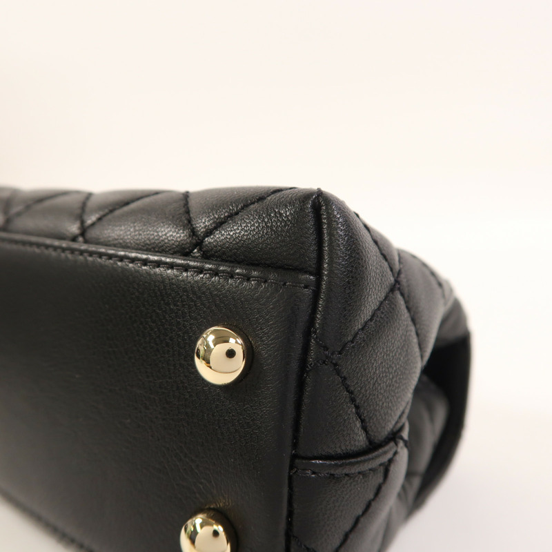 CHANEL 羊皮皮革Mini Coco Handle金扣手挽肩背兩用袋-13