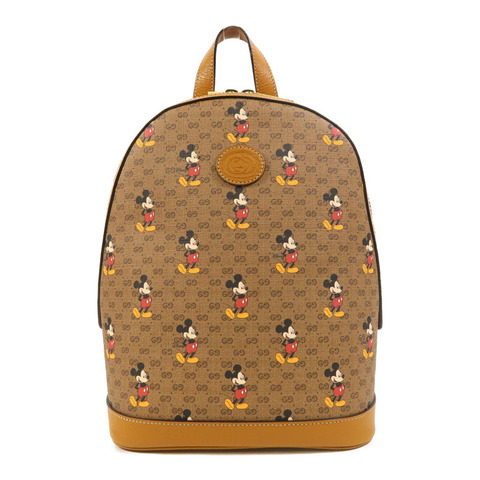 GUCCI 塗層帆布Gucci x Disney Mickey Mouse Backpack金扣背包