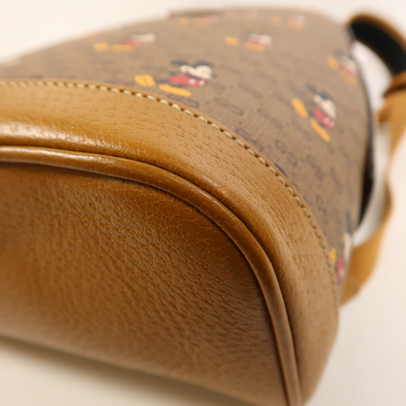 GUCCI 塗層帆布Gucci x Disney Mickey Mouse Backpack金扣背包-9