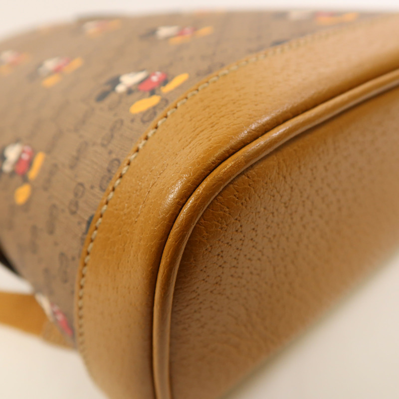 GUCCI 塗層帆布Gucci x Disney Mickey Mouse Backpack金扣背包-10