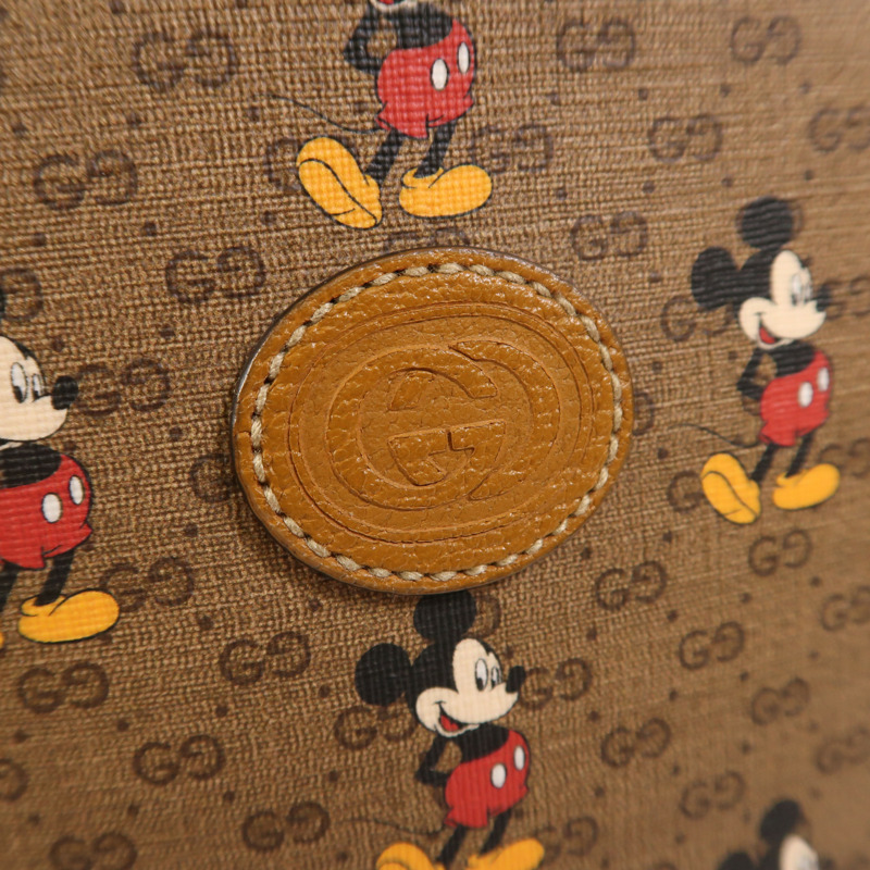GUCCI 塗層帆布Gucci x Disney Mickey Mouse Backpack金扣背包-13