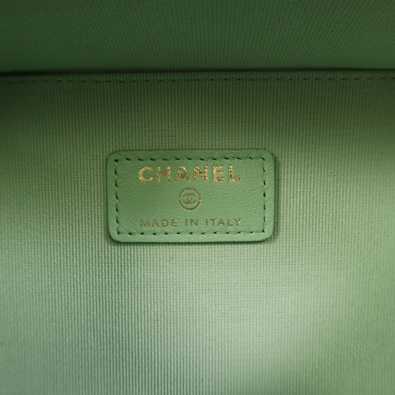 CHANEL 牛皮皮革Vanity Case金扣手挽肩背兩用袋-6