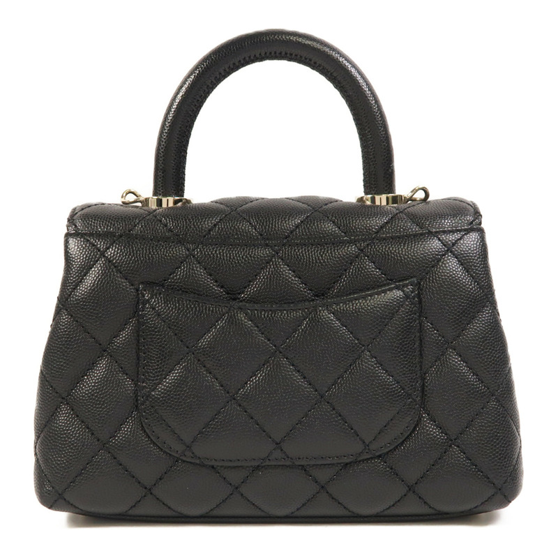 CHANEL 牛皮皮革Mini Coco Handle金扣手挽肩背兩用袋-1