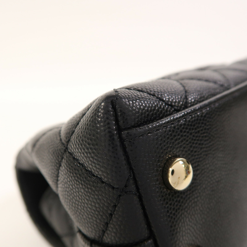 CHANEL 牛皮皮革Mini Coco Handle金扣手挽肩背兩用袋-13