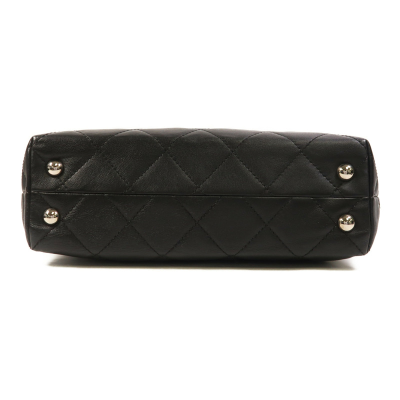 CHANEL 牛皮皮革Chain Shoulder銀扣鏈帶肩背袋-3