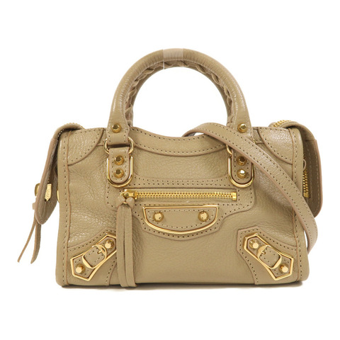 BALENCIAGA 皮革Nano City金扣手挽肩背兩用袋