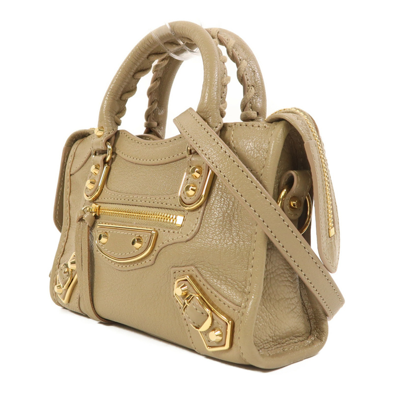 BALENCIAGA 皮革Nano City金扣手挽肩背兩用袋-2