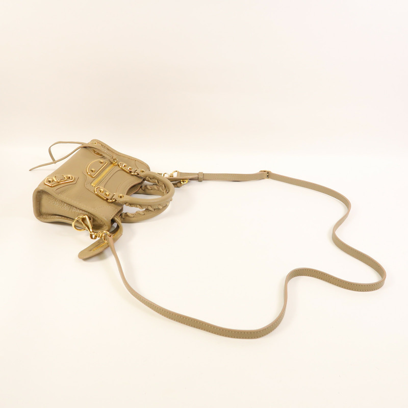 BALENCIAGA 皮革Nano City金扣手挽肩背兩用袋-7