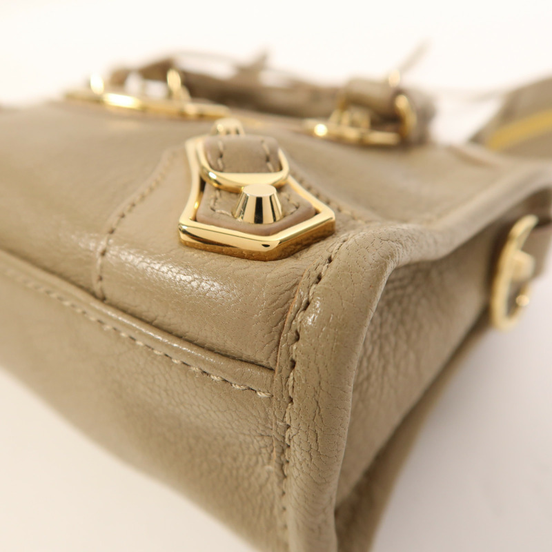 BALENCIAGA 皮革Nano City金扣手挽肩背兩用袋-8