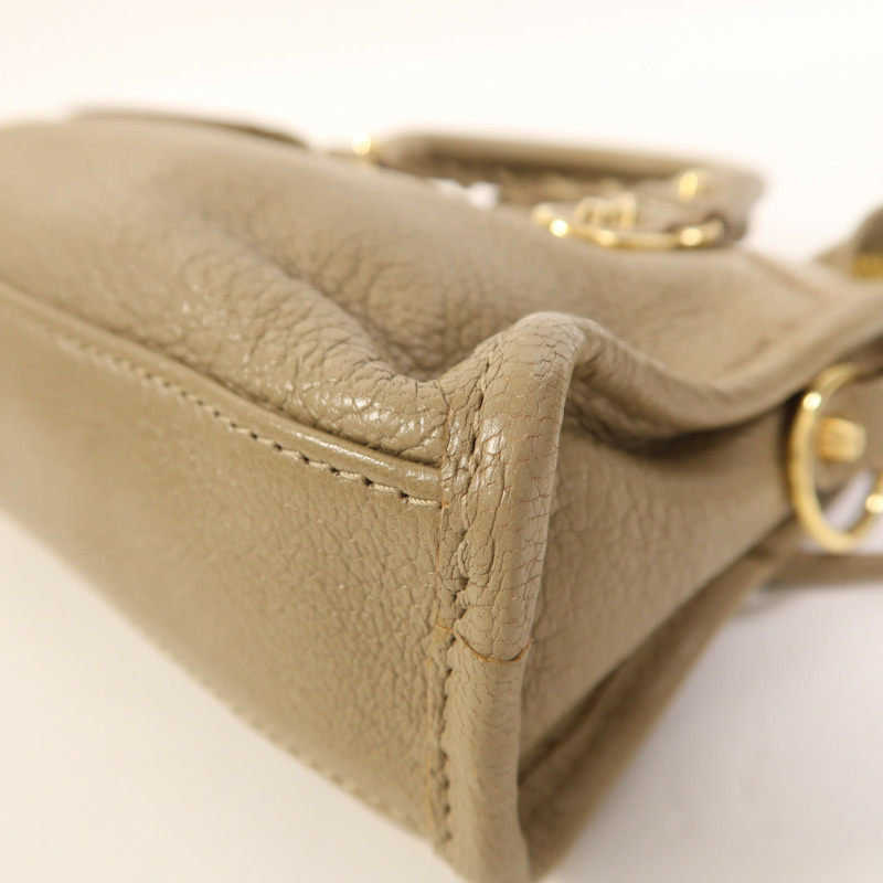 BALENCIAGA 皮革Nano City金扣手挽肩背兩用袋-10